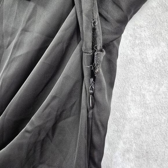 Fashion Nova Black Wrap Y2K Retro Club Long Sleeve Knee Length Dress Medium - Picture 5 of 8